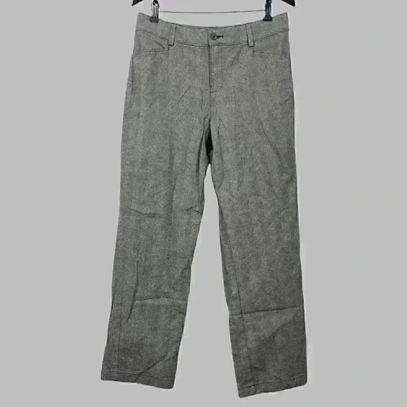 Lee Vintage Relaxed Fit Straight Leg Black & Gray Plaid Pants Size 12โ MEDIUM - Picture 1 of 7